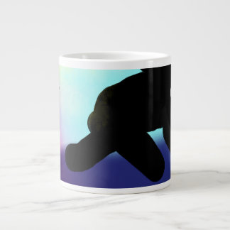 Caneca De Café Grande jesus ama todo o coração