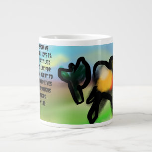 Caneca De Café Grande Jesus aqui nos