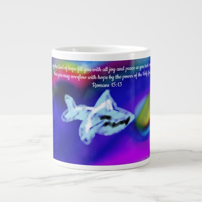 Caneca De Café Grande jesus holy ghost (Frente)