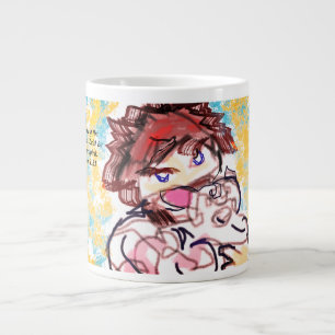 Caneca De Café Grande Jesus nos ama alegria