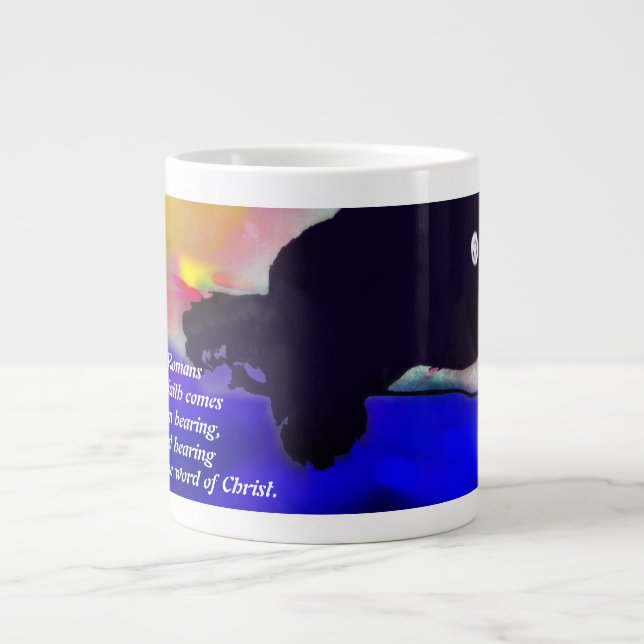 Caneca De Café Grande jesus ouvi (Frente)