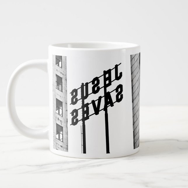 Caneca De Café Grande JESUS SALVA Jumbo Mug (Esquerda)