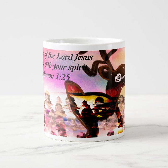 Caneca De Café Grande Jesus seja o caminho (Frente)