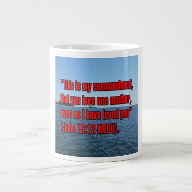 Caneca De Café Grande João 15:12 WEBU Mug (Frente)