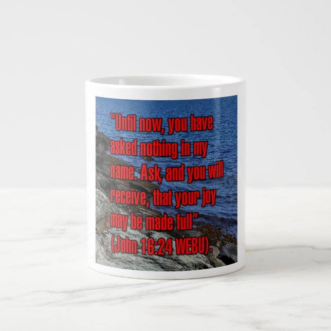 Caneca De Café Grande João 16:24 WEBU Mug (Frente)