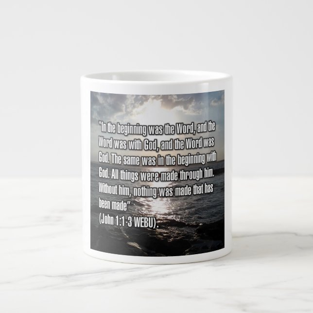 Caneca De Café Grande João 1:1-3 WEBU Mug (Frente)