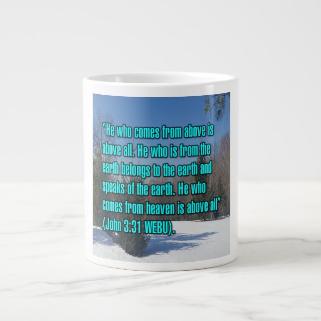Caneca De Café Grande João 3:31 WEBU Mug (Frente)