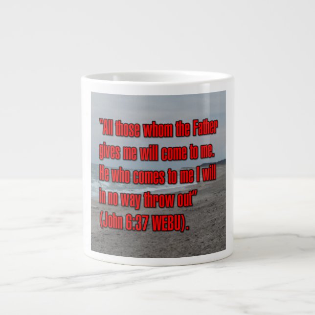 Caneca De Café Grande João 6:37 WEBU Mug (Frente)