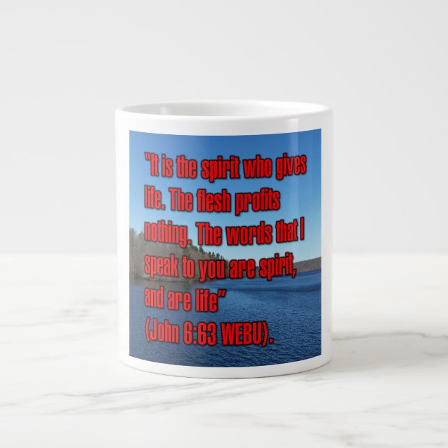 Caneca De Café Grande João 6:63 WEBU Mug (Frente)