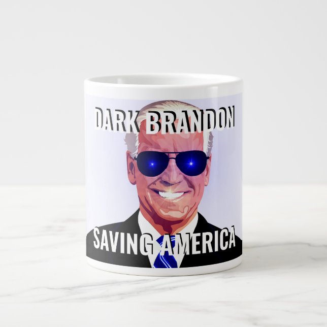 Caneca De Café Grande Joe Biden como Dark Brandon Giant Coffee Mug (Frente)