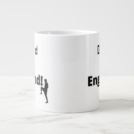 Caneca De Café Grande Jogador de futebol inglês personalizável