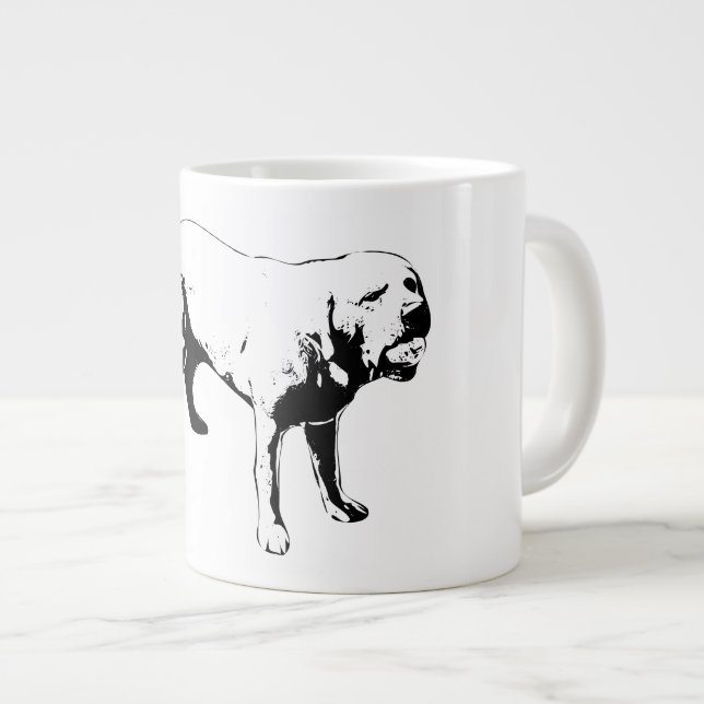 Caneca De Café Grande Jogo com rosto ativado (Frente Esquerda)