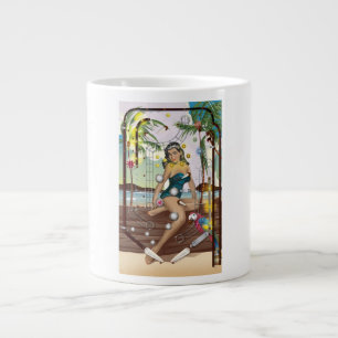 Caneca De Café Grande Jogo Vintage Pinball Machine