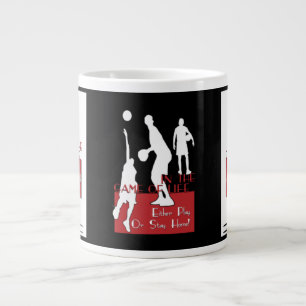 Caneca De Café Grande Jogue ou fique em casa Jumbo Mug