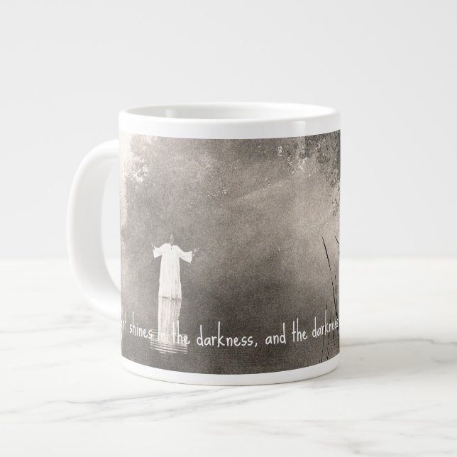 Caneca De Café Grande JOHN 1:5 Jumbo Mug (Frente Esquerda)