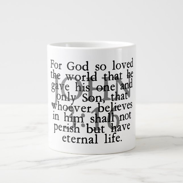 Caneca De Café Grande John 3:16 (Frente)