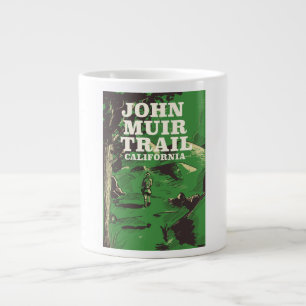Caneca De Café Grande John Muir Trail poster de viagens da Califórnia.
