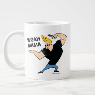 Caneca De Café Grande Johnny Bravo Combing Hair
