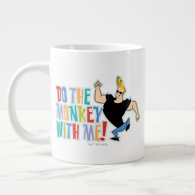Caneca De Café Grande Johnny Bravo - Faça O Macaco Comigo! (Esquerda)