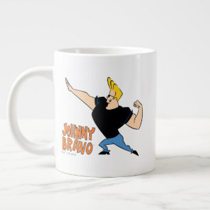 Caneca De Café Grande Johnny Bravo Flexing