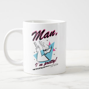 Caneca De Café Grande Johnny Bravo - Homem, sou Bonito Gráfico Retroativ