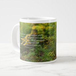 Caneca De Café Grande Joshua 1:9 Escritura Cristã Versa Bíblia