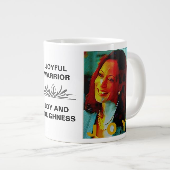 Caneca De Café Grande Joyful Warrior Mug (Frente Esquerda)