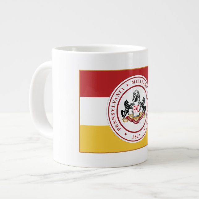 Caneca De Café Grande * JUMBO 20 oz PMC branca FLAG Mug (Frente Esquerda)