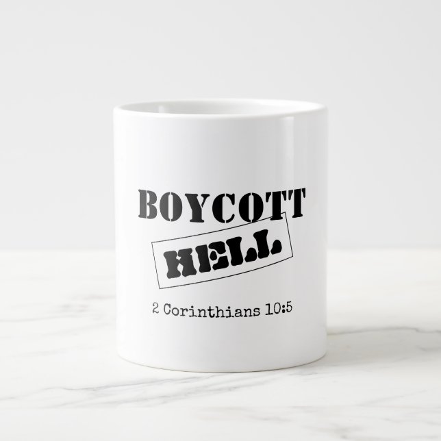 CANECA DE CAFÉ GRANDE JUMBO CAFÉ MUITO: BOYCOTT HELL (Frente)