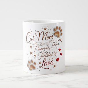 Caneca De Café Grande Jumbo Cat Mãe Mug - Extra Love, Extra Purs, Extra