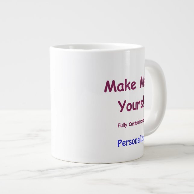 Caneca De Café Grande Jumbo Cerâmico Personalizado para Personalizar 20o (Frente Esquerda)