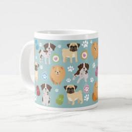 Caneca De Café Grande Jumbo de Mug Personalizado - Grupo de Cães 1