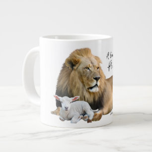 Caneca De Café Grande Jumbo Lion e Lamb Mug