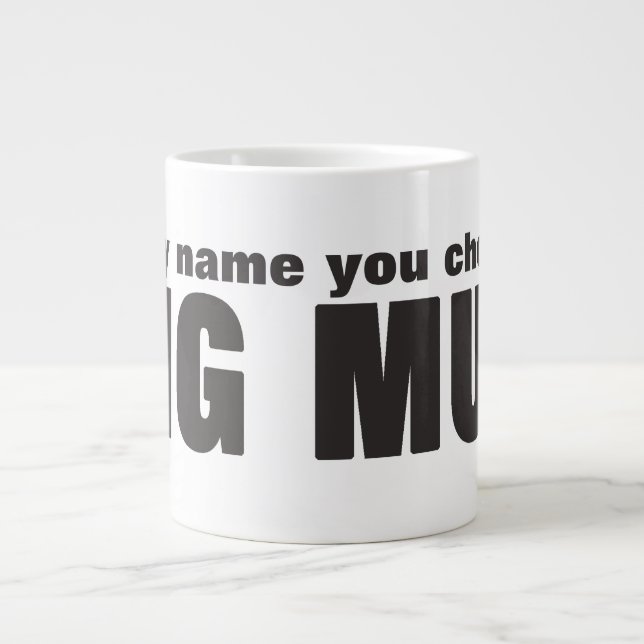 Caneca De Café Grande Jumbo Mega Large Mug com Nome Personalizado (Frente)