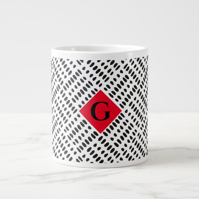 Caneca De Café Grande Jumbo Modern Dalmatic Mud Cloth 20oz Mug (Frente)