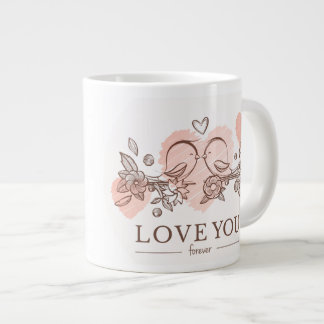 Caneca De Café Grande Jumbo Mug "Amor"