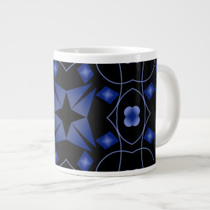 Caneca De Café Grande Jumbo Mug Azul, Estrela Brilhante
