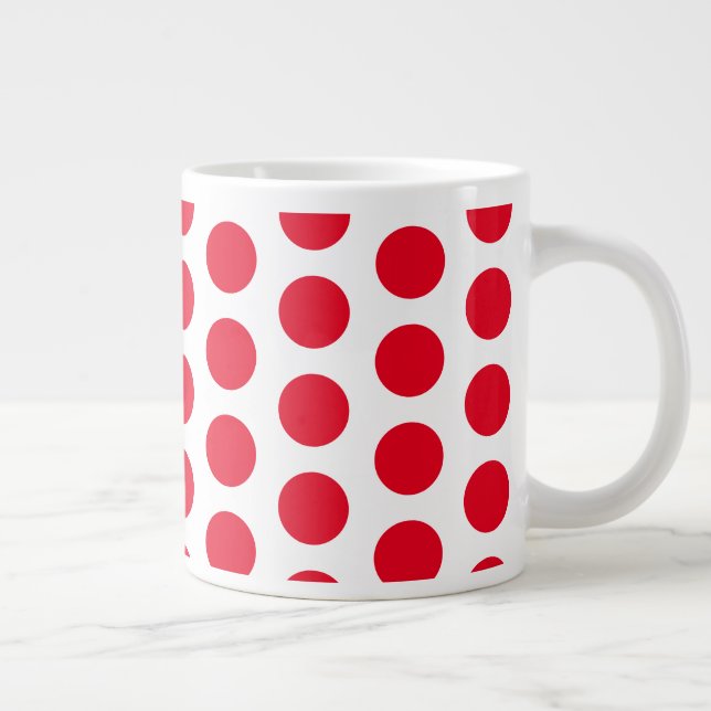 Caneca De Café Grande Jumbo Mug Bolinhas Coffee Mug (Direita)