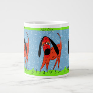 Caneca De Café Grande Jumbo Mug - Cachorro Vermelho
