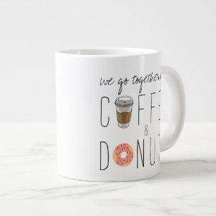 Caneca De Café Grande Jumbo Mug "Café & Rosquinha"