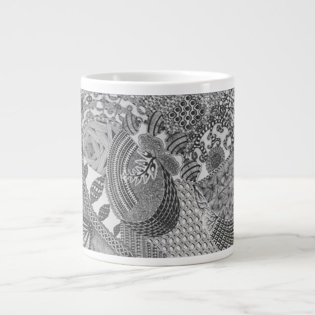 Caneca De Café Grande Jumbo Mug com Trabalho de arte (Frente)
