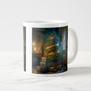 Caneca De Café Grande Jumbo Mug de Árvore de Natal