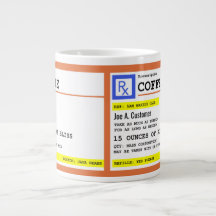 Jumbo Mug de Café de Prescrição com Nome Personali
