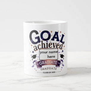 Caneca De Café Grande Jumbo Mug de Graduação Personalizado - Objetivo Al