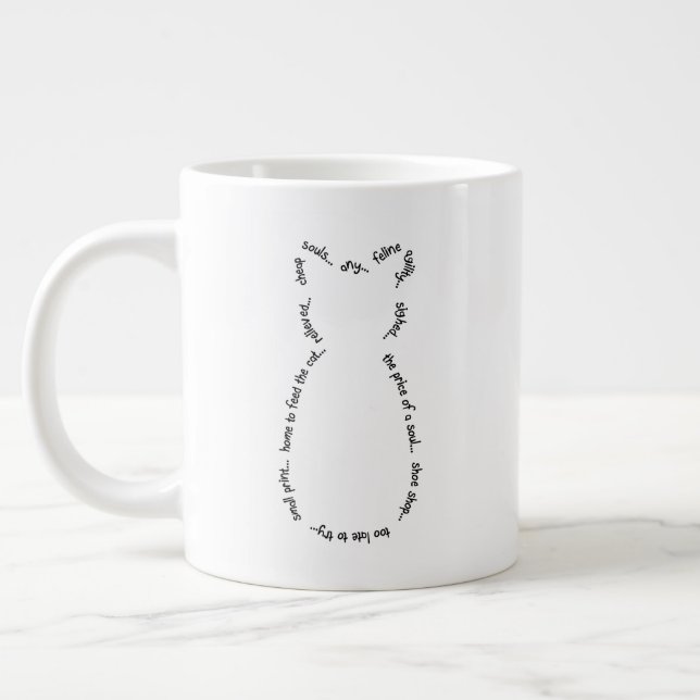 Caneca De Café Grande Jumbo Mug de história de gatos (Esquerda)