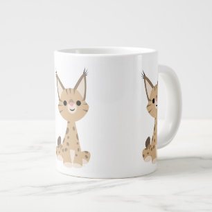 Caneca De Café Grande Jumbo Mug de Lynx de desenho animado