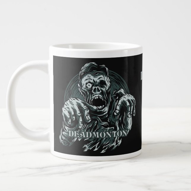 Caneca De Café Grande Jumbo mug de nome personalizado DEADMONTON (Esquerda)