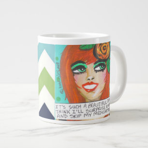 CANECA DE CAFÉ GRANDE JUMBO MUG... É UM DIA TÃO BONITO QUE EU ACHO