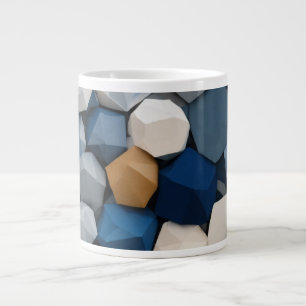 Caneca De Café Grande Jumbo Mug Especializado com Geometria Minimalista