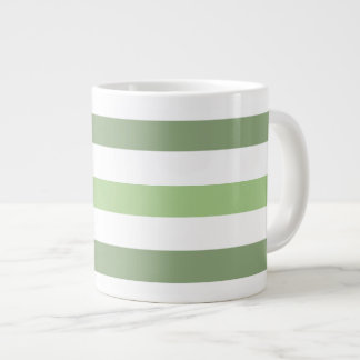 Caneca De Café Grande Jumbo Mug Horizontal de Faixa Verde